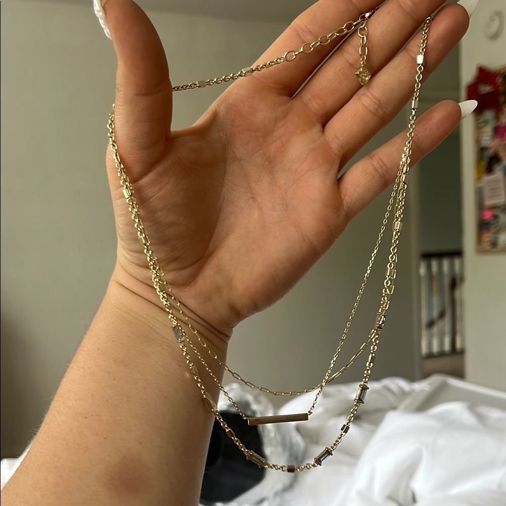 Kendra Scott Gold Necklace Minimalist Design